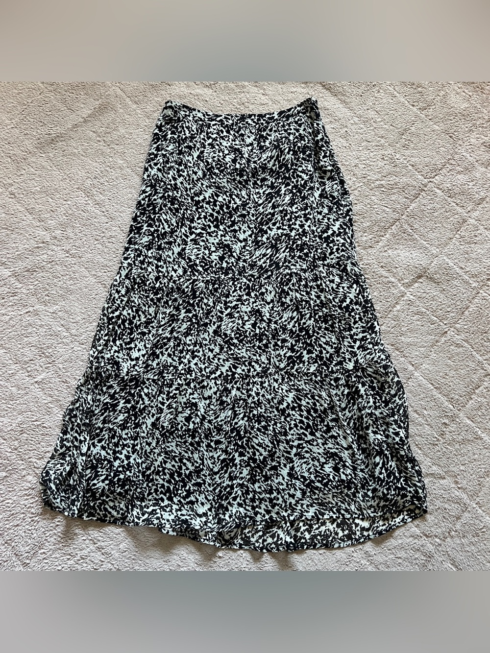 Ba&sh Abstract Maxi Skirt Geometric Speckled Chic Whimsical Fairy Stretch Sz S